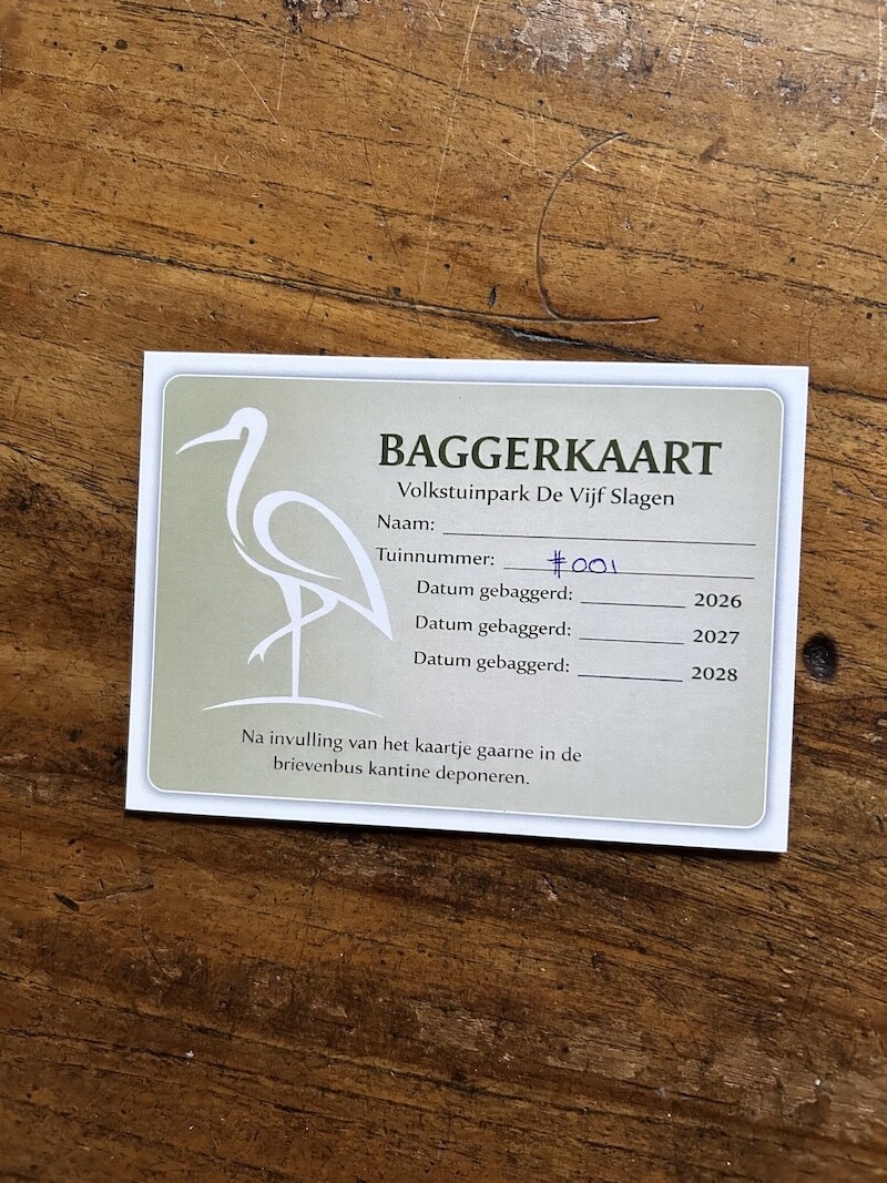 2026 baggerkaart